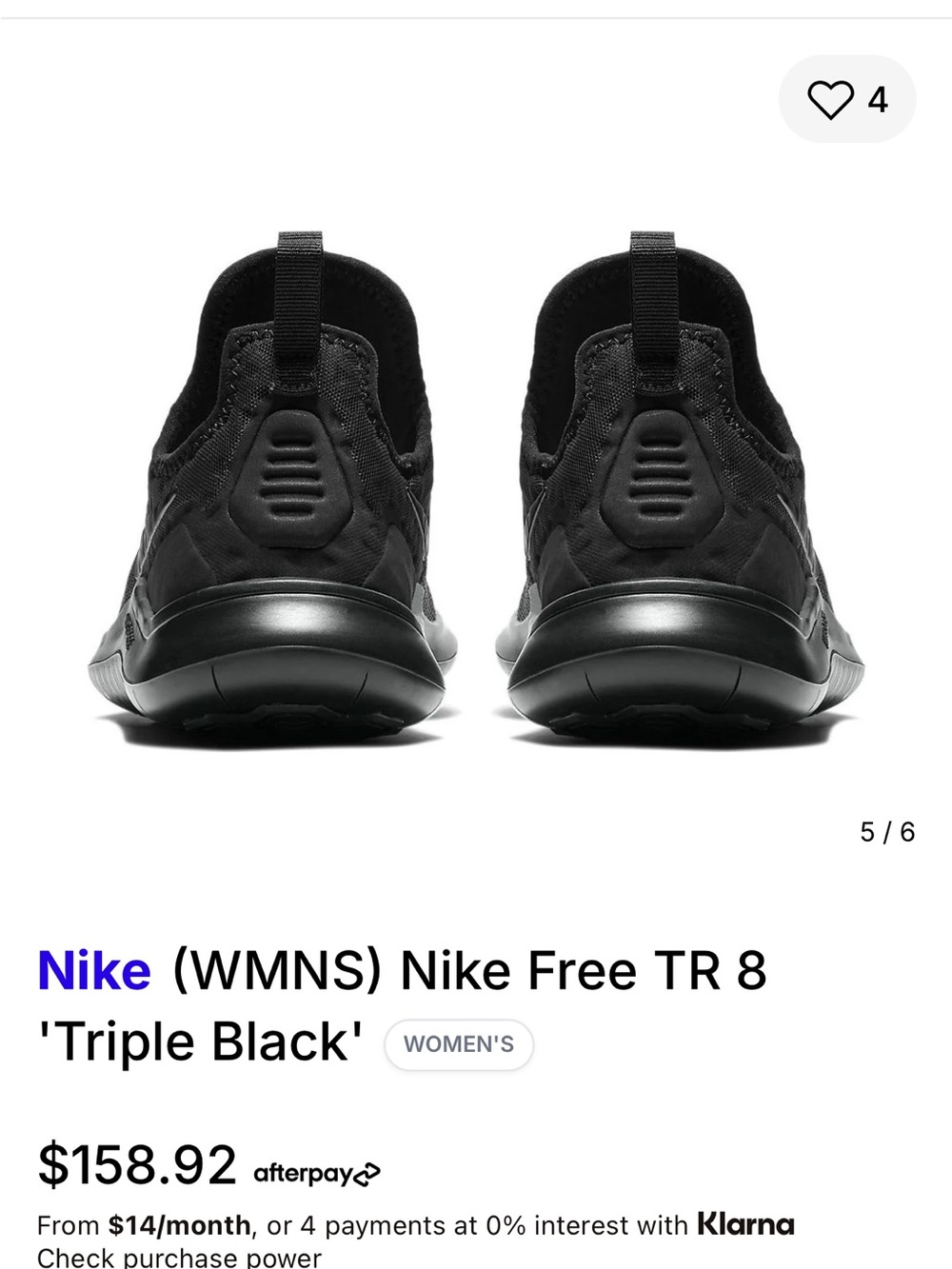 Nike Women's Black Lightweight Training Sneakers - Picture 4 of 8